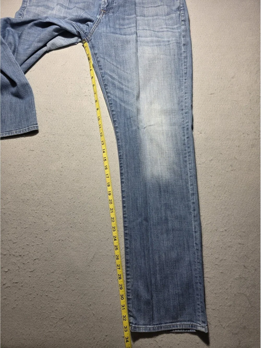 7 For All Mankind Carsen Straight Leg Jeans Mens Size 34 Stretch Blue Denim